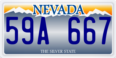 NV license plate 59A667