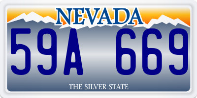 NV license plate 59A669