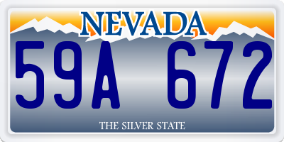 NV license plate 59A672