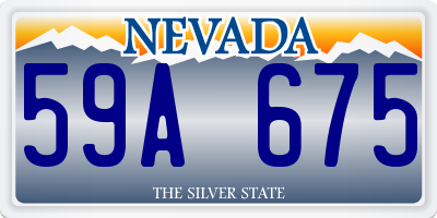 NV license plate 59A675