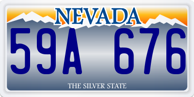 NV license plate 59A676