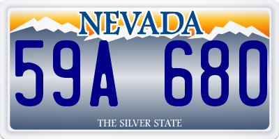 NV license plate 59A680