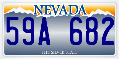 NV license plate 59A682