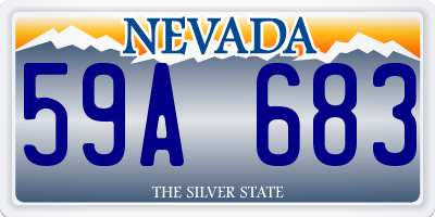 NV license plate 59A683