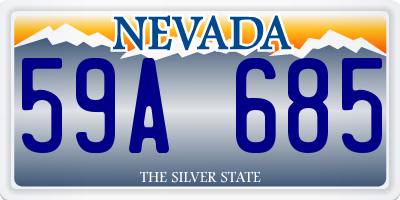 NV license plate 59A685