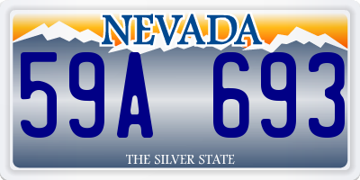 NV license plate 59A693