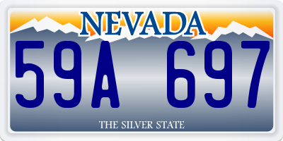NV license plate 59A697
