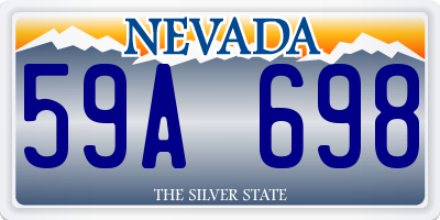 NV license plate 59A698