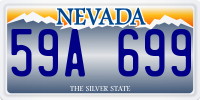 NV license plate 59A699