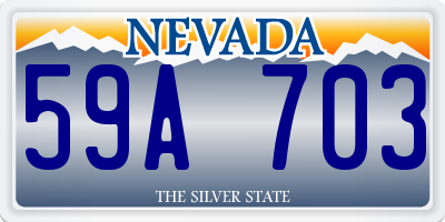 NV license plate 59A703