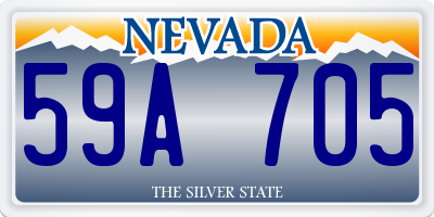 NV license plate 59A705