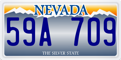 NV license plate 59A709