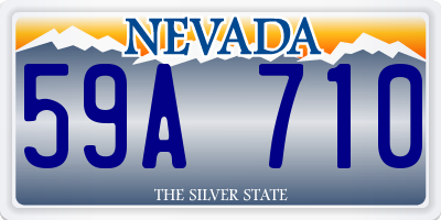 NV license plate 59A710
