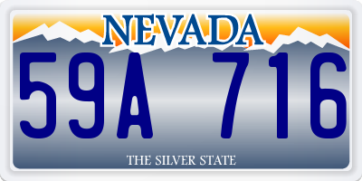 NV license plate 59A716