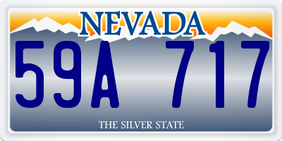 NV license plate 59A717