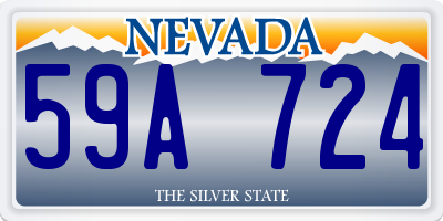 NV license plate 59A724