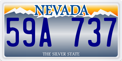 NV license plate 59A737