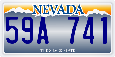 NV license plate 59A741