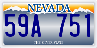NV license plate 59A751