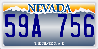 NV license plate 59A756