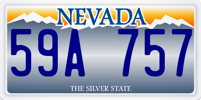 NV license plate 59A757