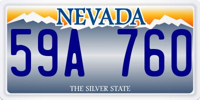 NV license plate 59A760