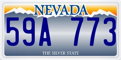 NV license plate 59A773