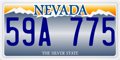 NV license plate 59A775