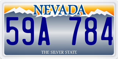 NV license plate 59A784