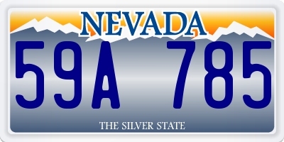 NV license plate 59A785