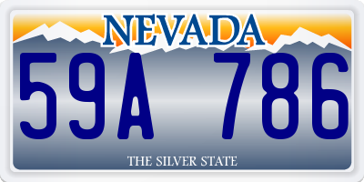 NV license plate 59A786