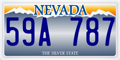 NV license plate 59A787