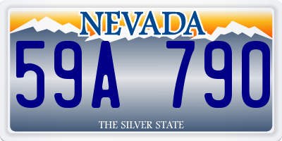 NV license plate 59A790