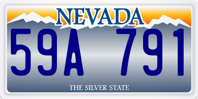 NV license plate 59A791