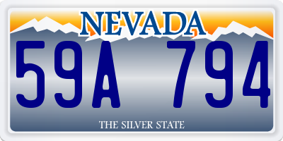 NV license plate 59A794