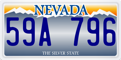 NV license plate 59A796