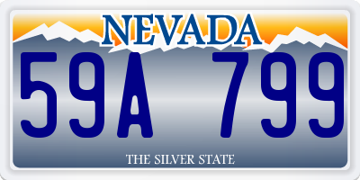 NV license plate 59A799