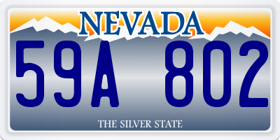 NV license plate 59A802