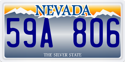NV license plate 59A806