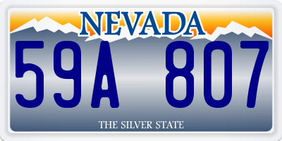 NV license plate 59A807