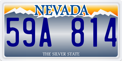 NV license plate 59A814