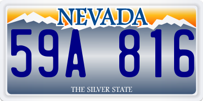 NV license plate 59A816