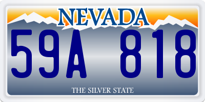 NV license plate 59A818