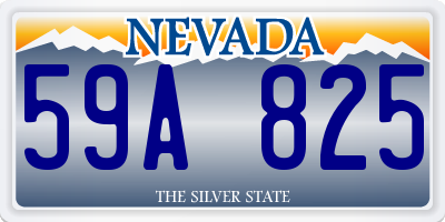 NV license plate 59A825