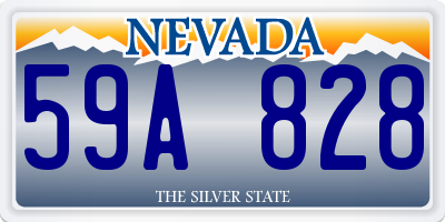 NV license plate 59A828