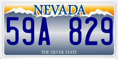 NV license plate 59A829