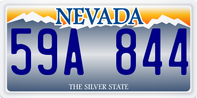NV license plate 59A844
