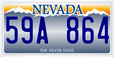 NV license plate 59A864