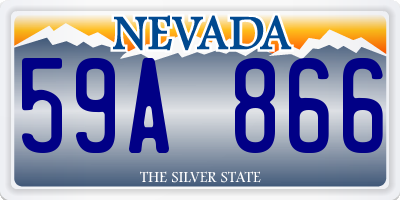 NV license plate 59A866