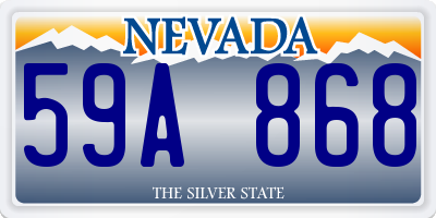 NV license plate 59A868